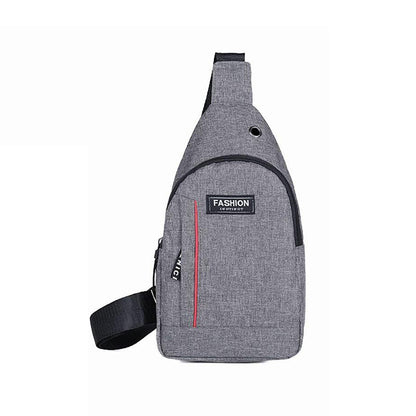 Grey Waterproof Anti Theft Crossbody Fanny Pack Waist Bag Pu Leather Shoulder Bags Chest Men Casual Fashion Usb Charging Earphone Hook Sling Travel Messengers Bag